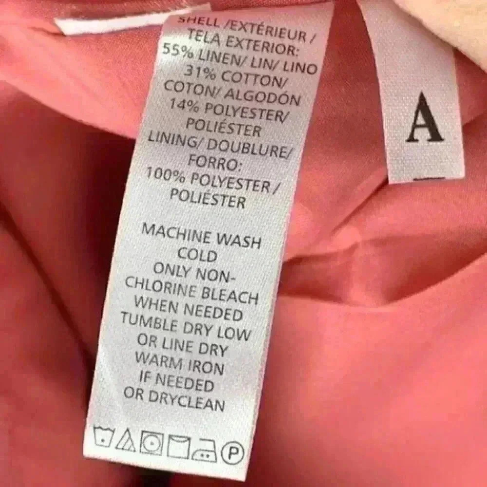 Ann Taylor loft skirt sz 00 linen striped Pencil career - Picture 8 of 9